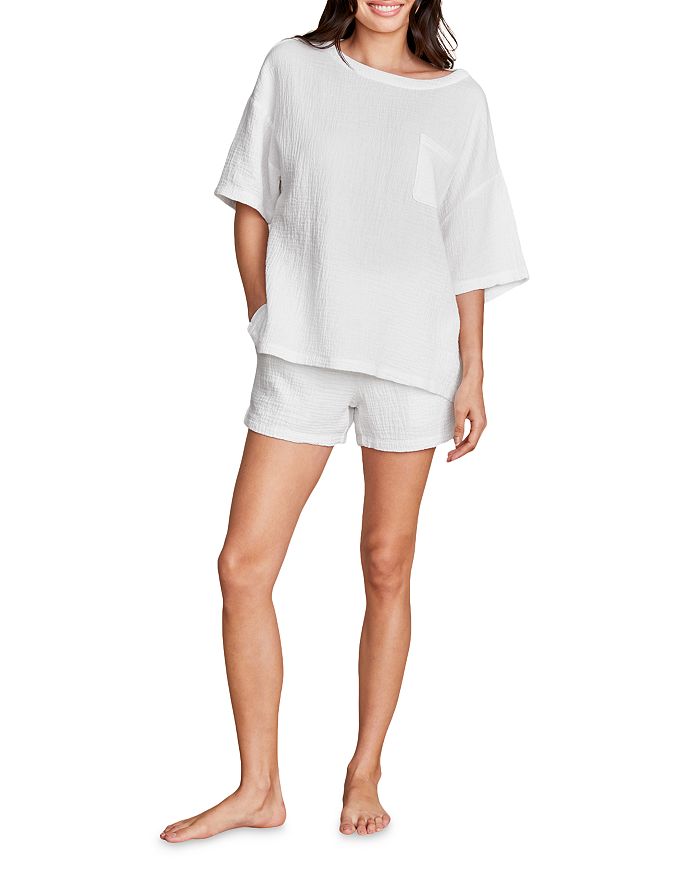 BAREFOOT DREAMS Malibu Collection Sun Soaked Crinkle Cotton Pajama
