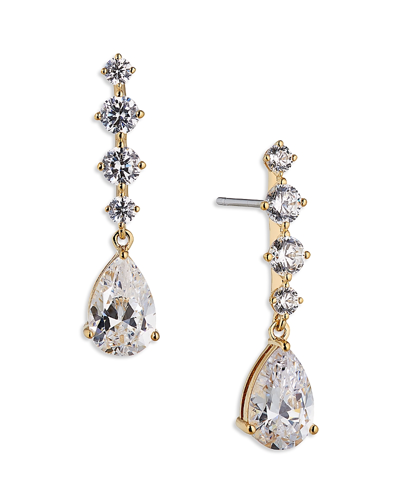 NADRI INVITATION ONLY SHORT CUBIC ZIRCONIA PEAR DROP EARRINGS