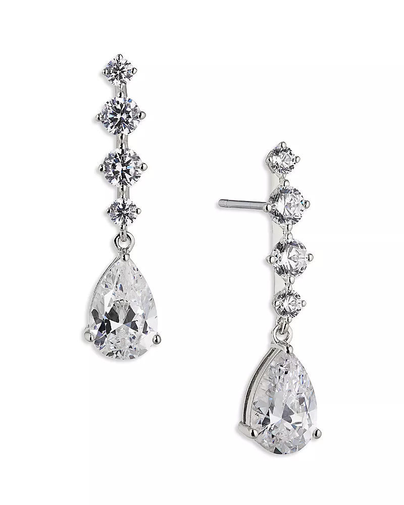 Nadri Invitation Only Short Cubic Zirconia Pear Drop Earrings