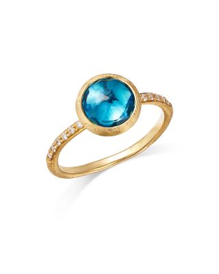 Marco Bicego Jaipur 18k 0.09 Ct. Tw. Diamond & Lapis Ring In Blue/gold