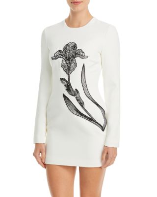 David Koma Iris Crystal Embellished Long Sleeve Mini Dress | Bloomingdale's  Women