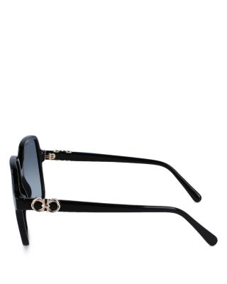 Rectangular Gancini Sunglasses, 57mm