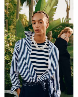 Striped Long Sleeve Cotton Shirt