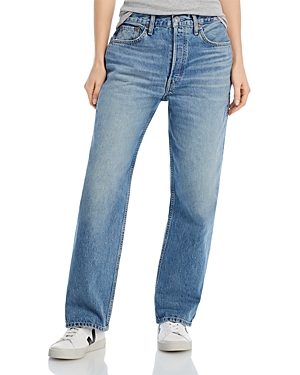 RE/DONE RE/DONE 90S HIGH RISE STRAIGHT JEANS IN VINTAGE PEARL