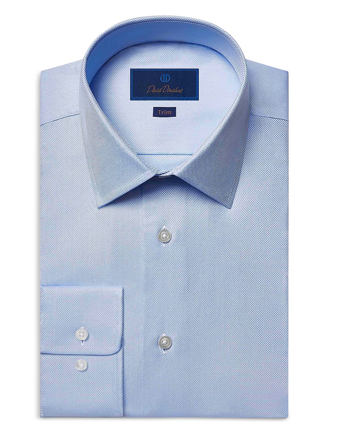 David Donahue Trim Fit Royal Oxford Dress Shirt