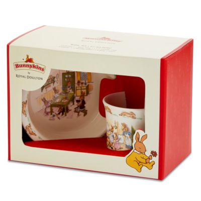 Bunnykins Baby Bowl & 2 Handle Mug 2 Piece Set