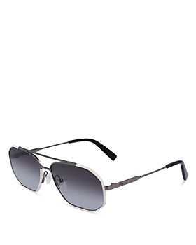 Ferragamo - Leather Wrapped Pilot Sunglasses, 60mm