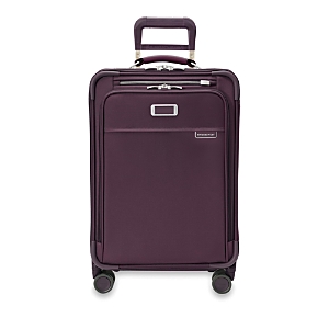 Briggs & Riley Baseline Essential Carry On Spinner Suitcase In Plum