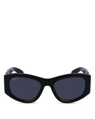 FERRAGAMO Gancini Oval Sunglasses, 53mm | Bloomingdale's
