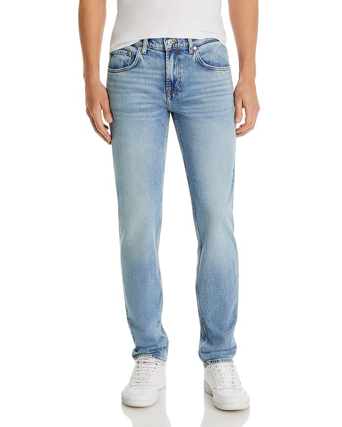 7 For All Mankind - Slim Fit Jeans in Water Fall Blue