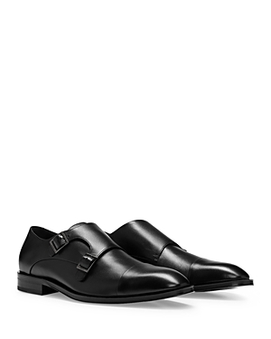 Hugo Boss Men's Derrek Double Buckle Monk Strap Dress Shoes In Black
