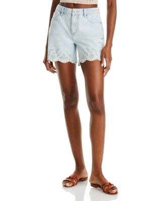 Ralph Lauren Kids scallop-hem cotton shorts - White