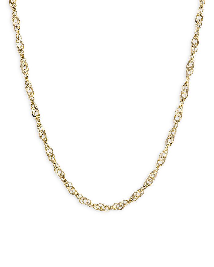 Bloomingdale's - 14K Yellow Gold Solid Singapore Chain Necklace, 16"-24"