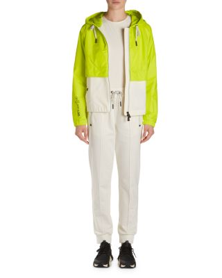 Color Blocked Hooded Zip Jacket