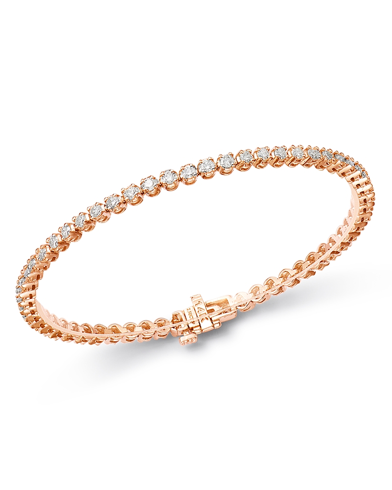 Bloomingdale's Certified Diamond Tennis Bracelet In 14k Rose Gold, 2.50 Ct. T. W. - Exclusive