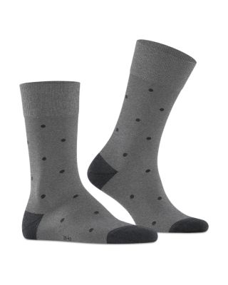 Mercerized Cotton & Nylon Dot Dress Socks