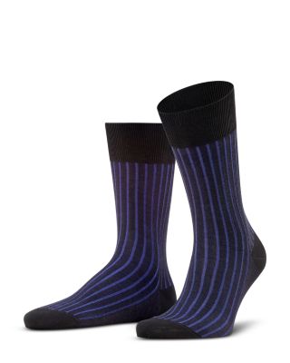 Shadow Mercerized Cotton & Nylon Dress Socks
