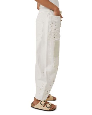 We The Free Moxie Low Slung Pull On Drawstring Barrel Jeans