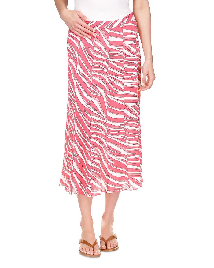 GETADME 2025 Korean Zebra Print Midi Skirt Women Autumn New Female A-line High Waist Loose Skirts Vintage Mini Skirt main image 0