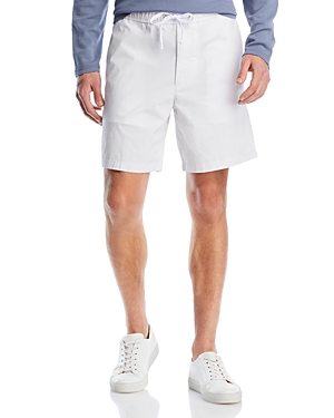 Hugo Boss Karlos-ds-shorts 102 Cotton Blend Regular Fit Drawstring Shorts In White