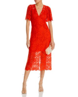 RHODE Eda Lace Midi Dress | Bloomingdale's