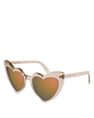 Saint laurent heart cat best sale eye sunglasses