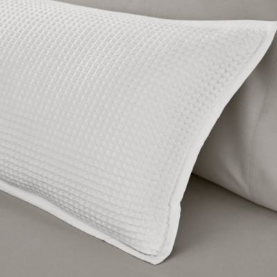 Waffle Organic Cotton Decorative Pillow with Insert, 14" x 34"