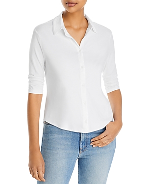 Majestic Soft Touch Shirt In Blanc