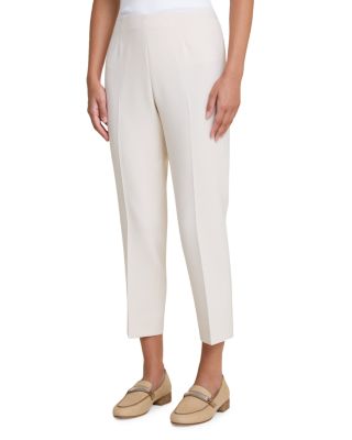 buy cigarette pants Stretch Cotton Leg Pant w/ Side Zip black Micheline Pitt is 59 and wearing a size Small Cigarette Pants Plus Size Pants