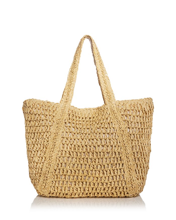 AQUA Slouchy Straw Tote - 100% Exclusive | Bloomingdale's
