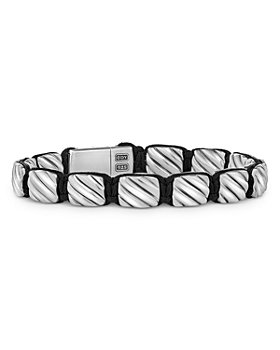 David Yurman - Sculpted Cable Woven Tile Bracelet in Sterling Silver