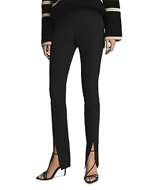 Reiss Jayne Slit Cuff Leggings In Black
