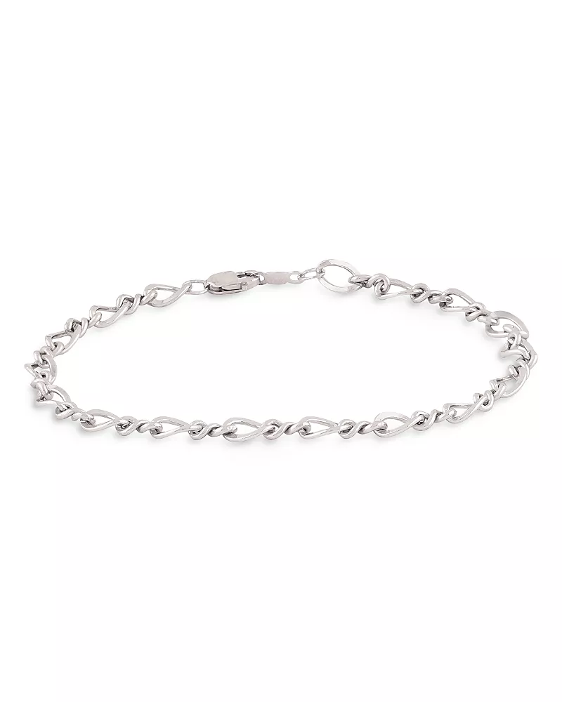 Bloomingdale's Fine Collection Sterling Silver Figure Eight Chain Bracelet