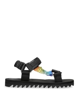 Kurt Geiger Mens Size 12 46 Orion Black with Multi Metallic Strap Flat Sandal Kurt Geiger London Orion Sandals Mens 12.5 EU45.5 Black  main image 2