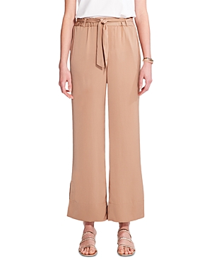 Nic + Zoe Side-slit Wide-leg Pants In Mochachino