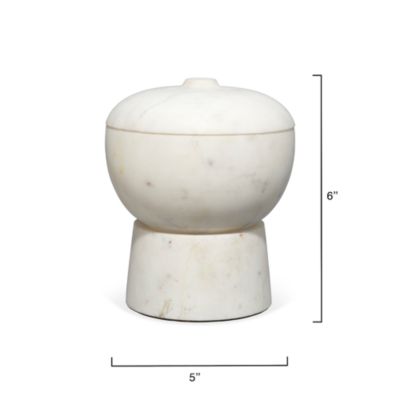 Bennett Marble Storage Bowl with Lid - Medium