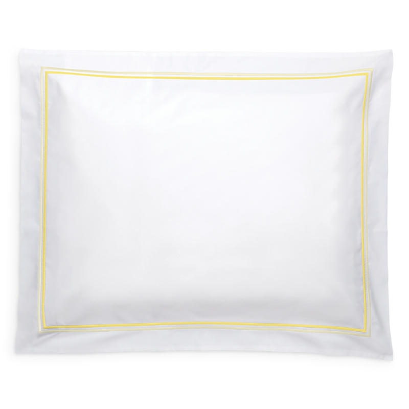 Shop Matouk Essex King Sham In Lemon