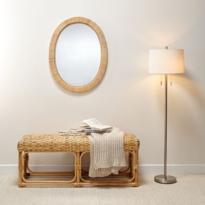 Aloha Rattan Oval Mirror