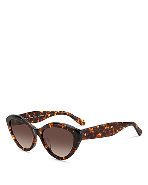 Kate Spade Junigs Cat-eye Sunglasses In Havana/brown Gradient