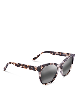 Maui Jim Alulu Polarized Cat Eye Sunglasses, 56mm In Brown/gray Polarized Solid