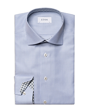 Eton Contemporary Fit Cotton Blend Shirt with Contrast Details