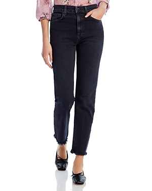 VERONICA BEARD JOEY HIGH RISE ANKLE STRAIGHT JEANS IN VANISHING