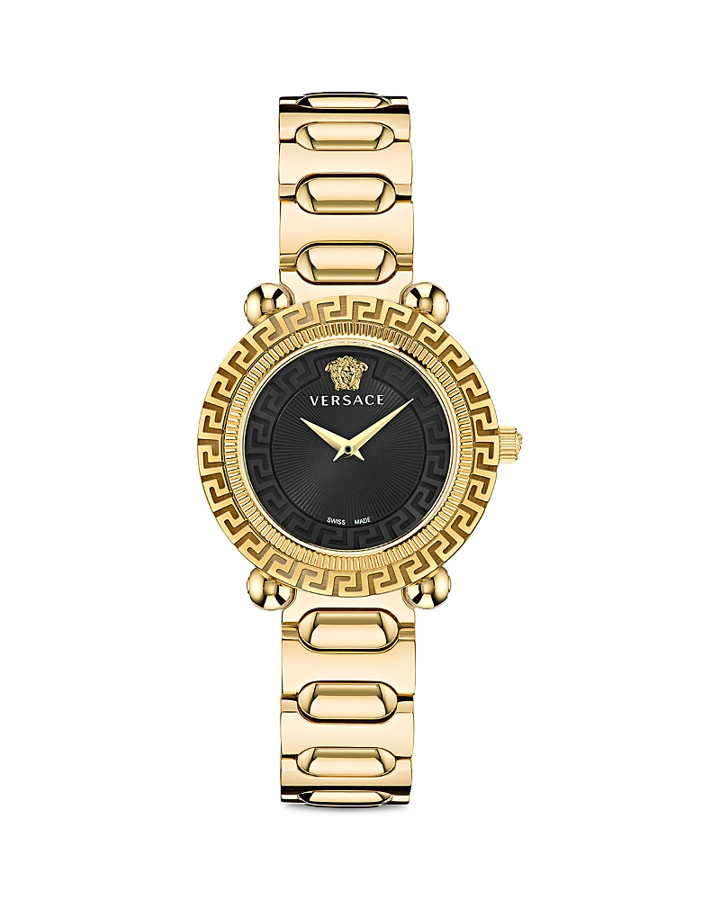 Versace Greca Twist Bracelet Watch In Gold