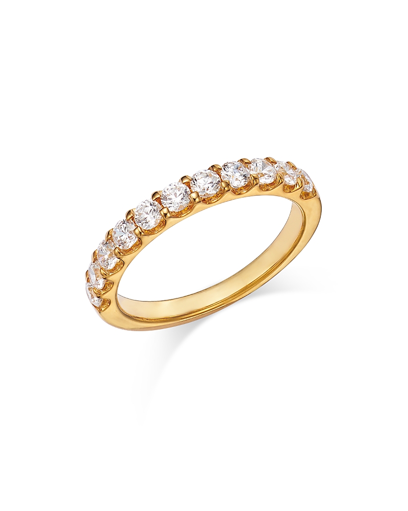 Bloomingdale's Round Cut Certified Diamond Band In 14k Yellow Gold, 0.75 Ct. T. W. - Exclusive In Gold