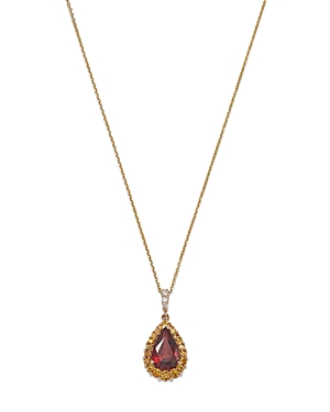 Bloomingdale's Garnet, Yellow Sapphire, & Diamond Accent Pendant Necklace in 14K Yellow Gold, 16 - 1