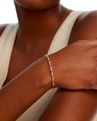 Bloomingdale's Ruby & Diamond Bangle Bracelet in 14K Yellow Gold 