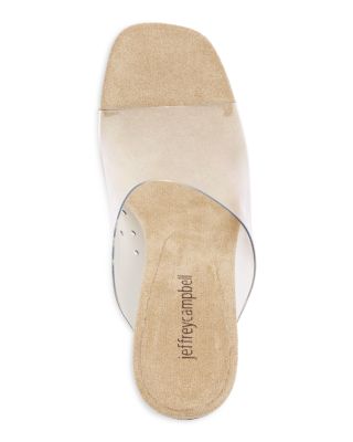 Women's Clear Wedge Slide Sandals