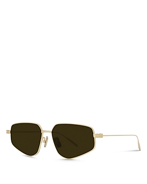 Shop Givenchy Gv Speed Square Sunglasses, 57mm In Gold/brown Solid