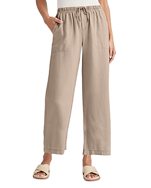 Shop Splendid Angie Cropped Wide Leg Pants In Fawn
