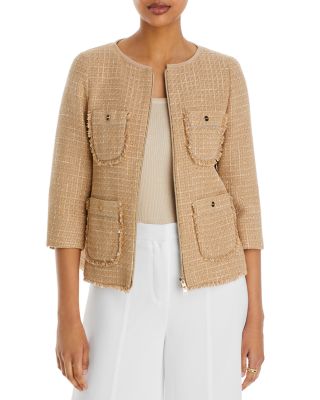 Herno - Woven Frayed Trim Jacket